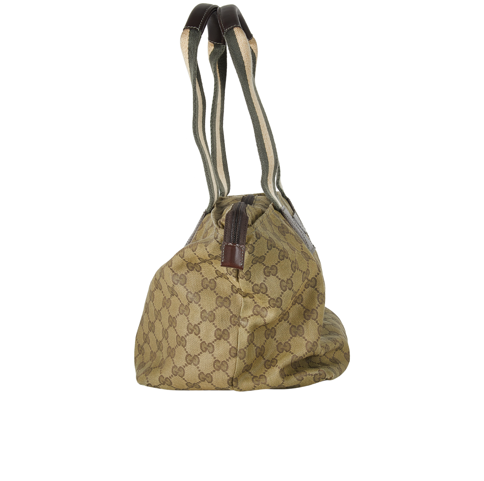 GG Tote, &pound;280, Handbags, Green, Canvas, Side view